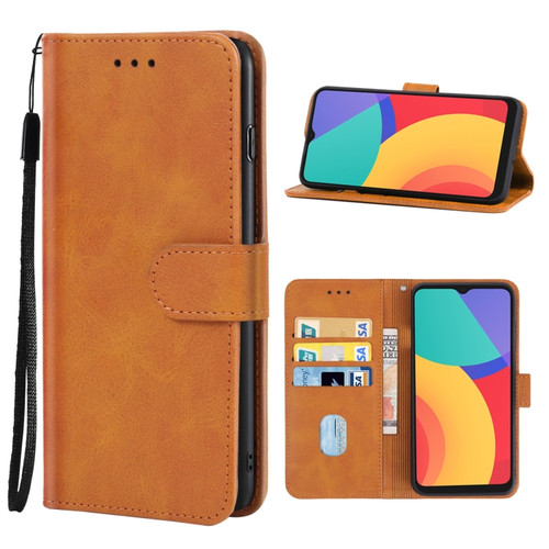 Leather Phone Case Alcatel 1L - 2021 - Brown