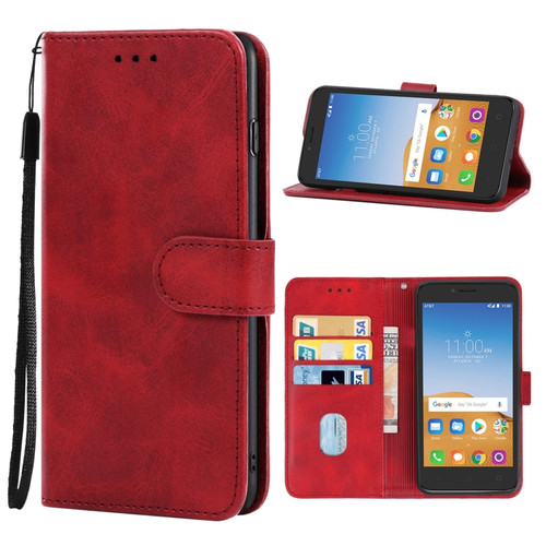 Leather Phone Case Alcatel Tetra - Red