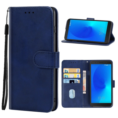 Leather Phone Case Alcatel 3C 2018 - Blue