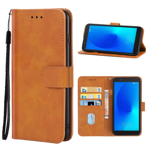 Leather Phone Case Alcatel 1x - Brown