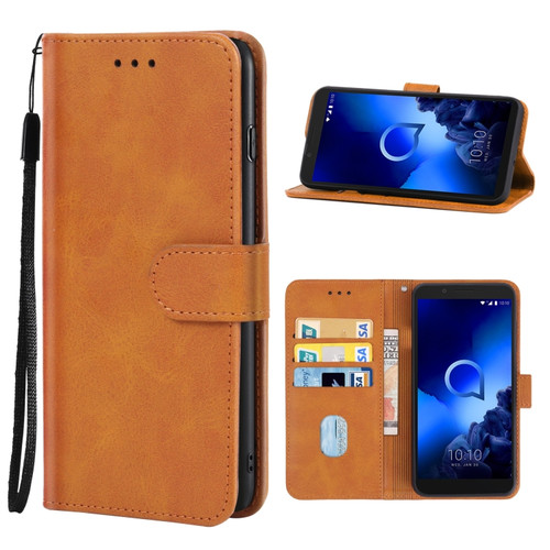 Leather Phone Case Alcatel 1C - Brown