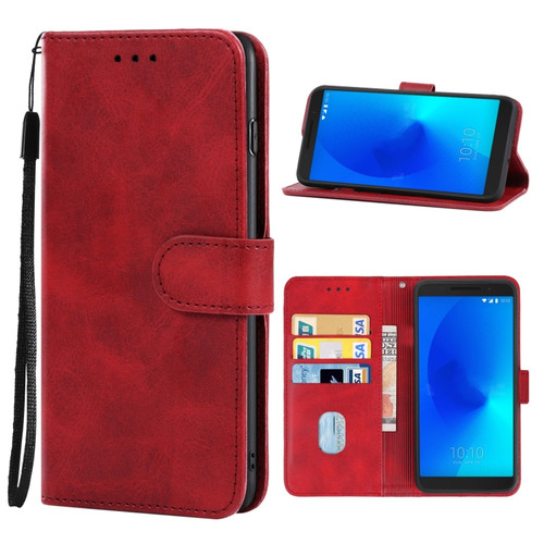 Leather Phone Case Alcatel 3 2018 - Red
