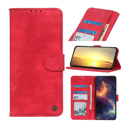 Alcatel 1B 2022 Antelope Texture Magnetic Buckle Leather Phone Case - Red