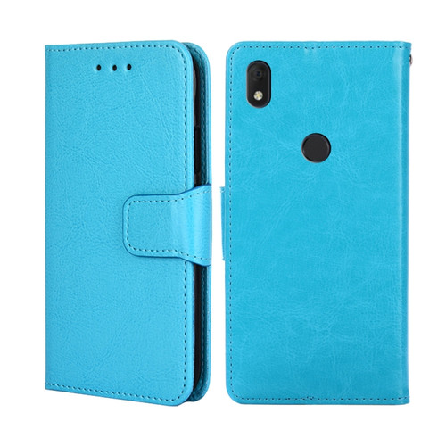 Alcatel Axel / Lumos Crystal Texture Leather Phone Case - Sky Blue