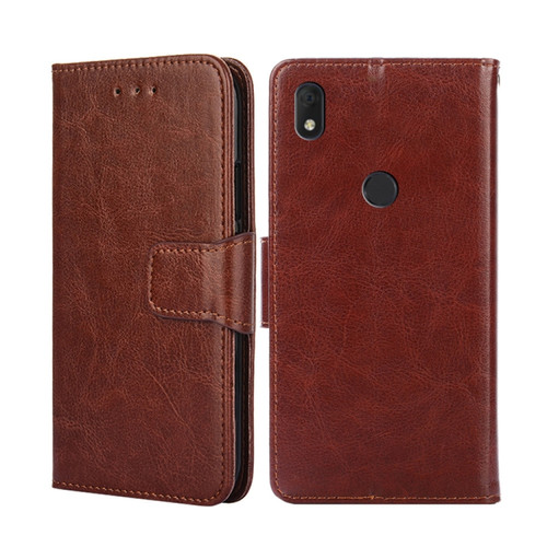Alcatel Axel / Lumos Crystal Texture Leather Phone Case - Brown