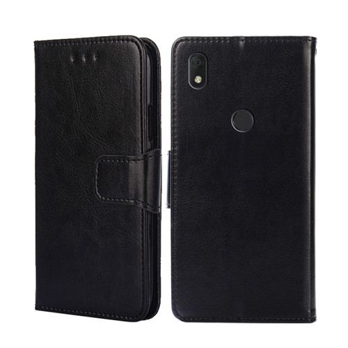 Alcatel Axel / Lumos Crystal Texture Leather Phone Case - Black