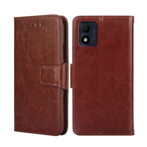 Alcatel 1B 2022 Crystal Texture Leather Phone Case - Brown