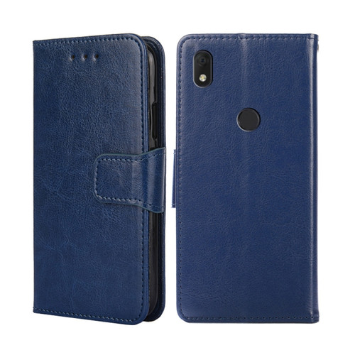 Alcatel Axel / Lumos Crystal Texture Leather Phone Case - Royal Blue