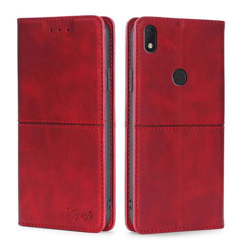 Alcatel Axel/Lumos Cow Texture Magnetic Horizontal Flip Leather Phone Case - Red