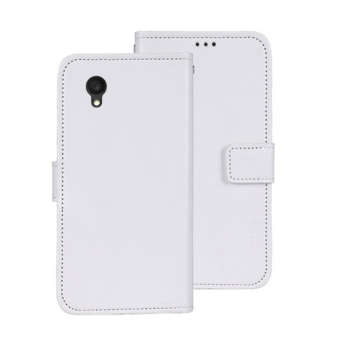 Alcatel 1 Ultra idewei Crazy Horse Texture Leather Phone Case - White