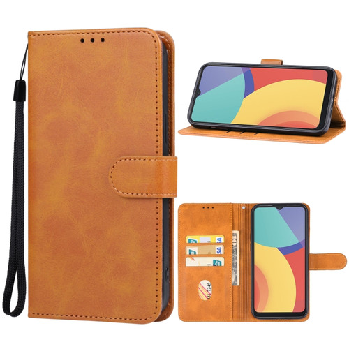 alcatel 1V 2021 Leather Phone Case - Brown
