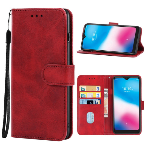 Leather Phone Case Alcatel 3L 2020 - Red