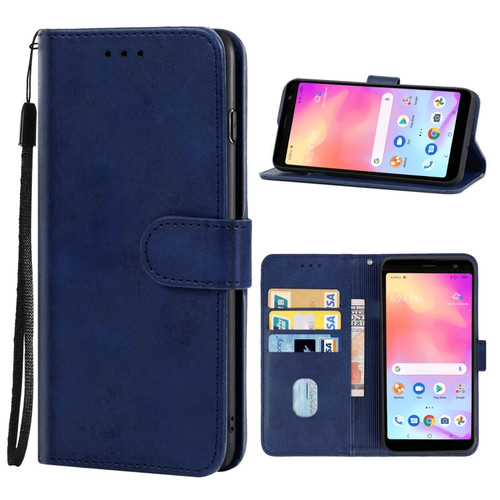 Leather Phone Case Alcatel TCL A3X A600DL - Blue