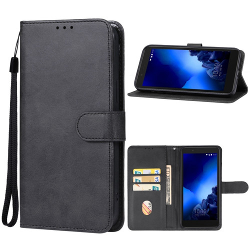 Alcatel 1C 2019 Leather Phone Case - Black
