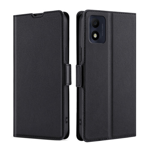 Alcatel 1B 2022 Ultra-thin Voltage Side Buckle Horizontal Flip Leather Phone Case - Black