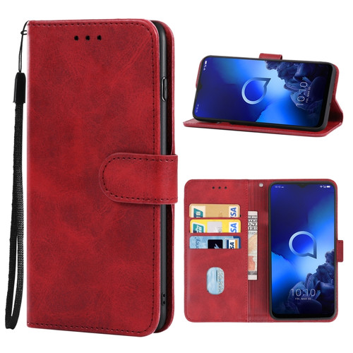 Leather Phone Case Alcatel 3x 2019 - Red