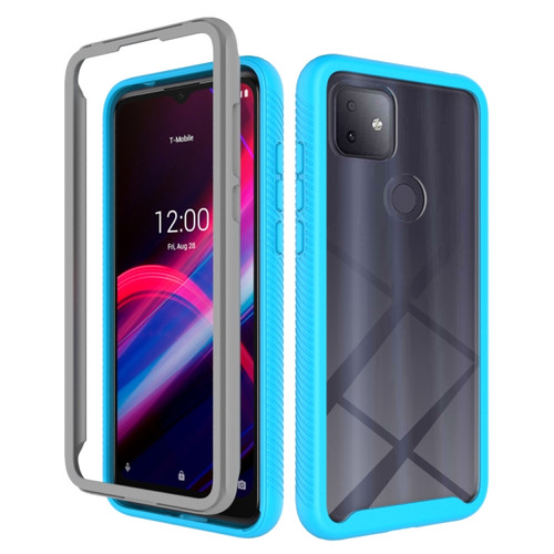 T-Mobile REVVL 4+ Starry Sky Solid Color Series Shockproof PC + TPU Protective Case - Baby Blue