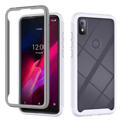 T-Mobile REVVL 4 Starry Sky Solid Color Series Shockproof PC + TPU Protective Case - White