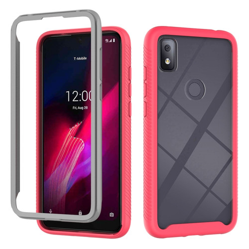 T-Mobile REVVL 4 Starry Sky Solid Color Series Shockproof PC + TPU Protective Case - Red