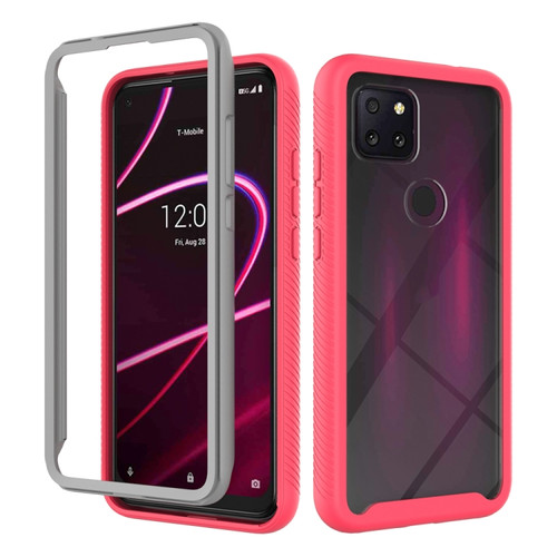 T-Mobile REVVL 5G Starry Sky Solid Color Series Shockproof PC + TPU Protective Case - Red
