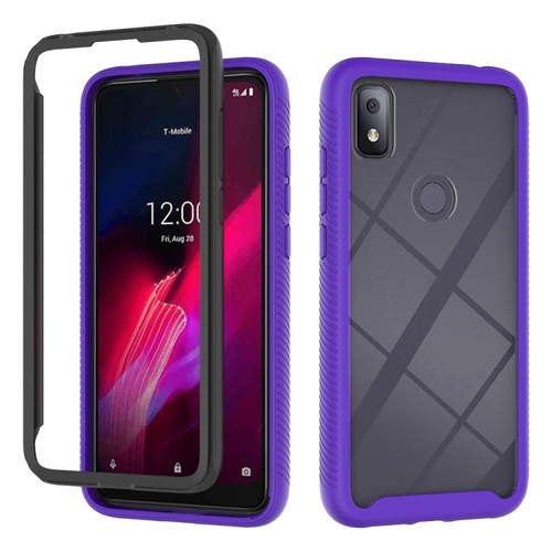 T-Mobile REVVL 4 Starry Sky Solid Color Series Shockproof PC + TPU Protective Case - Purple
