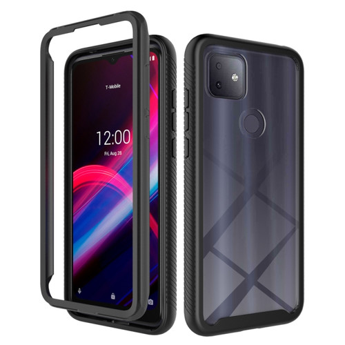 T-Mobile REVVL 4+ Starry Sky Solid Color Series Shockproof PC + TPU Protective Case - Black