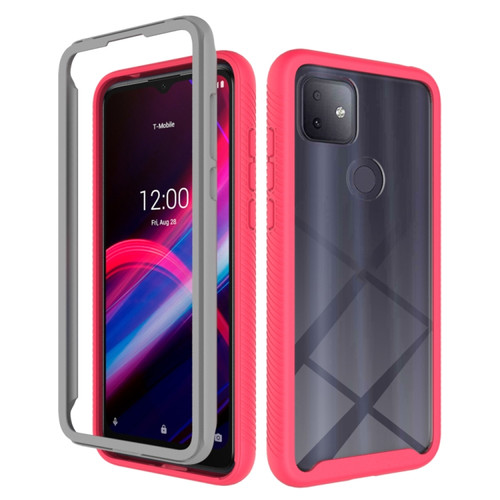 T-Mobile REVVL 4+ Starry Sky Solid Color Series Shockproof PC + TPU Protective Case - Red