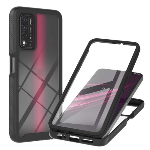 T-Mobile REVVL V+ 5G Starry Sky Solid Color Series Shockproof PC + TPU Protective Case with PET Film - Black