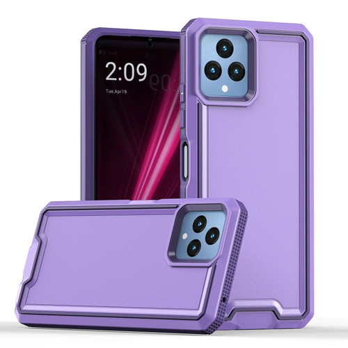 T-Mobile Revvl 6 5G Armour Two-color TPU + PC Phone Case - Purple