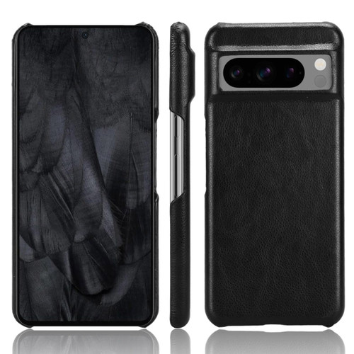 Google Pixel 8 Litchi Texture Back Cover Phone Case - Black