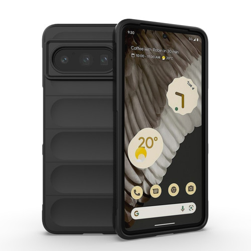 Google Pixel 8 Pro 5G Magic Shield TPU + Flannel Phone Case - Black