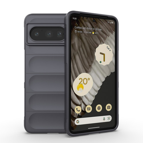 Google Pixel 8 Pro 5G Magic Shield TPU + Flannel Phone Case - Dark Grey