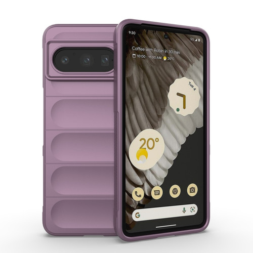 Google Pixel 8 Pro 5G Magic Shield TPU + Flannel Phone Case - Purple