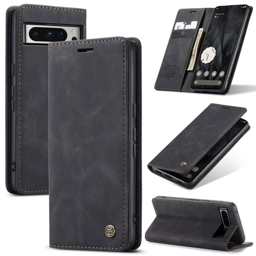 Google Pixel 8 Pro CaseMe 013 Multifunctional Horizontal Flip Leather Phone Case - Black