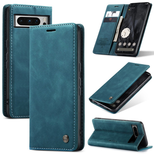 Google Pixel 8 Pro CaseMe 013 Multifunctional Horizontal Flip Leather Phone Case - Blue
