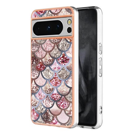 Google Pixel 8 Pro Electroplating IMD TPU Phone Case - Pink Scales