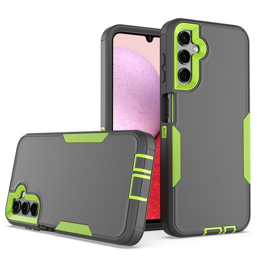 Samsung Galaxy A14 5G 2 in 1 Magnetic PC + TPU Phone Case - Gray+Fluorescent Green