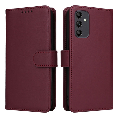 Samsung Galaxy A14 5G BETOPNICE BN-005 2 in 1 Detachable Imitate Genuine Leather Phone Case - Wine Red
