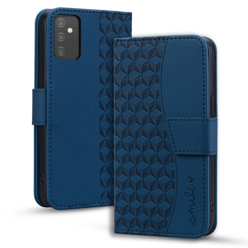 Samsung Galaxy A54 5G Business Diamond Buckle Leather Phone Case with Lanyard - Royal Blue