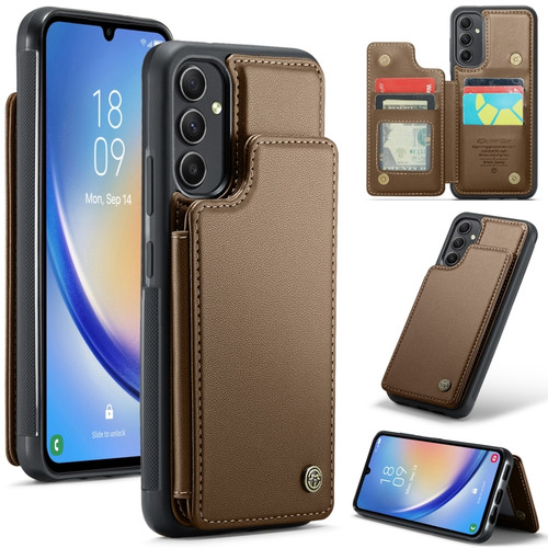 Samsung Galaxy A54 5G CaseMe C22 Card Slots Holder RFID Anti-theft Phone Case - Brown