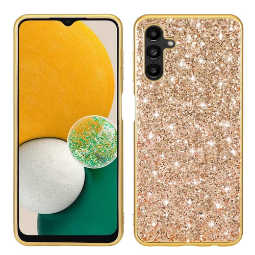 Samsung Galaxy A54 5G Glitter Powder Shockproof TPU Phone Case - Gold