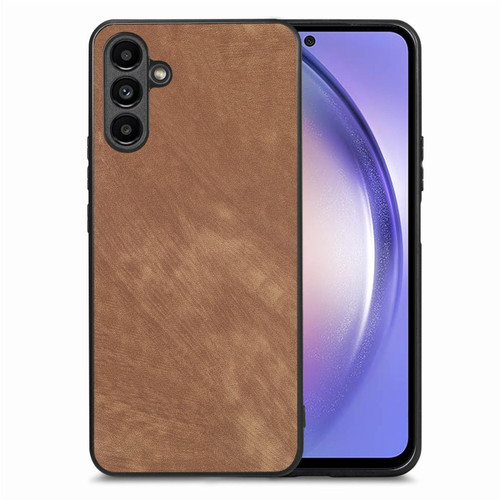 Samsung Galaxy A54 5G Vintage Leather PC Back Cover Phone Case - Brown
