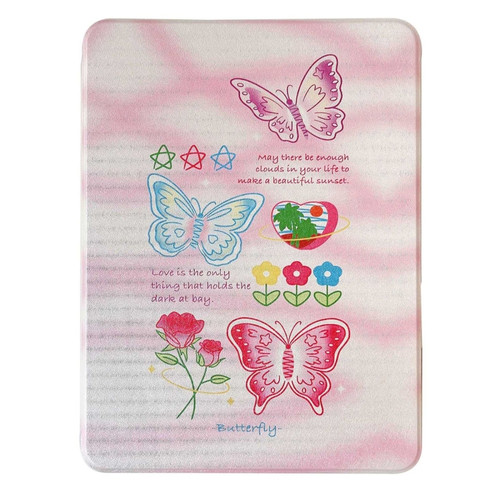 iPad Pro 11 2022 / 2021 / 2020 Painted Magnetic Split Leather Tablet Case - Butterflies