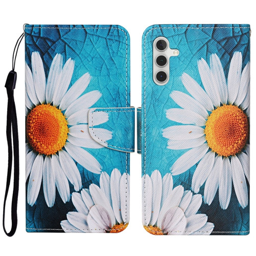 Samsung Galaxy S23 FE 5G 3D Colored Drawing Flip Leather Phone Case - Chrysanthemum