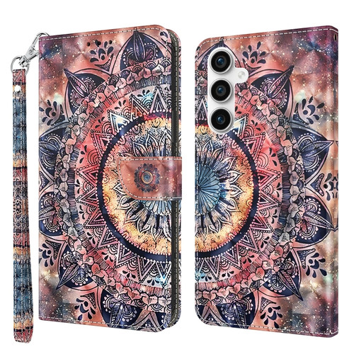 Samsung Galaxy S23 FE 5G 3D Painted Leather Phone Case - Colorful Mandala