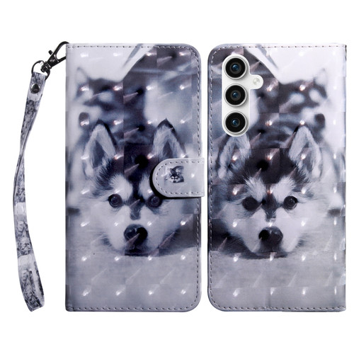 Samsung Galaxy S23 FE 5G 3D Painted Leather Phone Case - Husky
