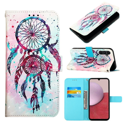 Samsung Galaxy S23 FE 5G 3D Painting Horizontal Flip Leather Phone Case - Color Drop Wind Chimes