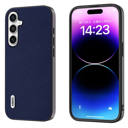 Samsung Galaxy S23 FE 5G ABEEL Black Edge Genuine Leather Mino Phone Case - Royal Blue