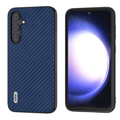 Samsung Galaxy S23 FE 5G ABEEL Carbon Fiber Texture Protective Phone Case - Dark Blue