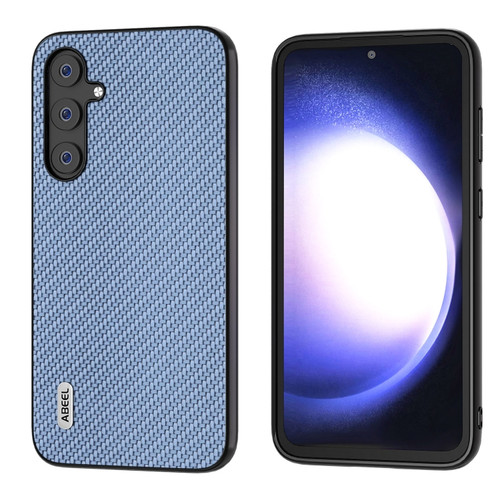 Samsung Galaxy S23 FE 5G ABEEL Carbon Fiber Texture Protective Phone Case - Light Blue